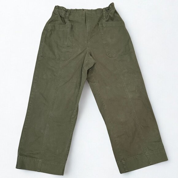 LOFT Pants - LOFT Green Cotton Utility Pants Crop Ankle Size 12